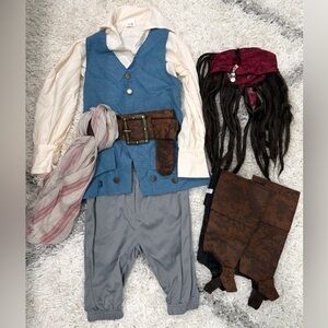 Kids Jack Sparrow Costume with Wig and Accessories